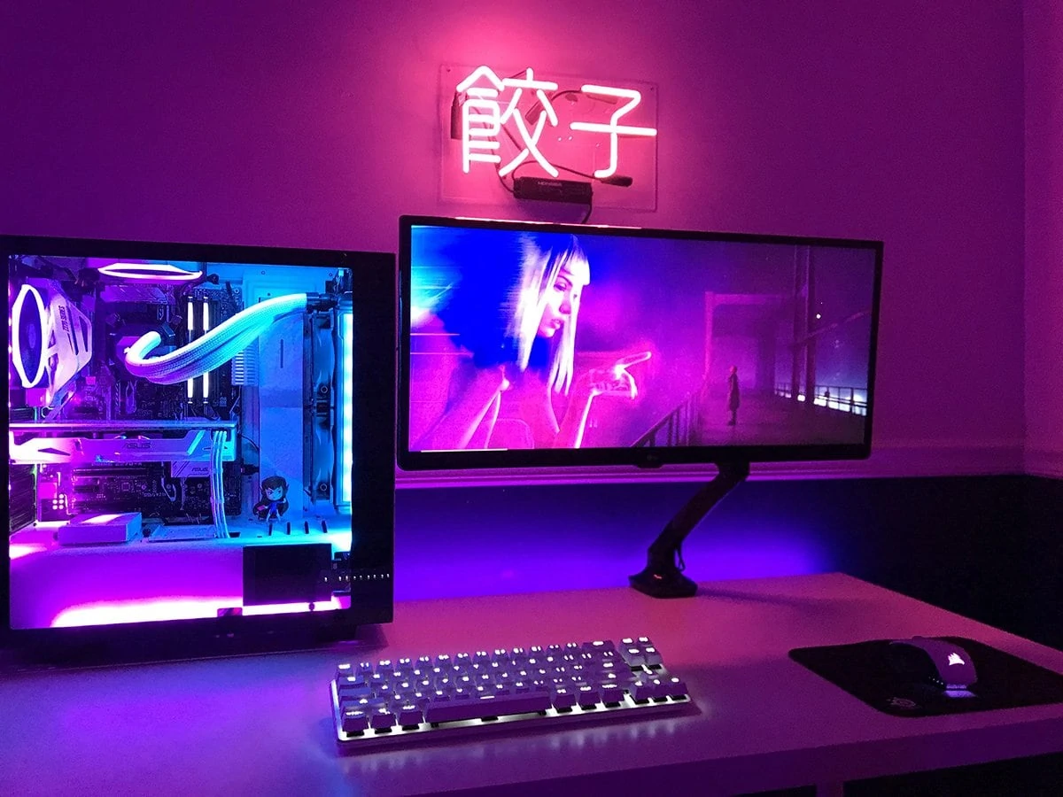 Monitor arms look way better than standard monitor stands
