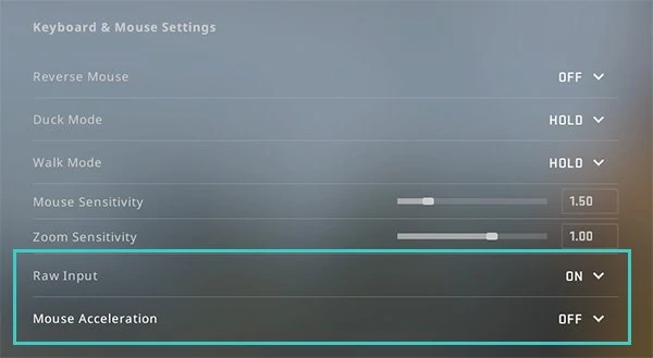 Turn off CS:GO mouse acceleration.