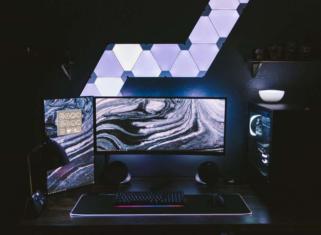 Nanoleafs are maybe the most popular gaming desk accessory seen on Reddit