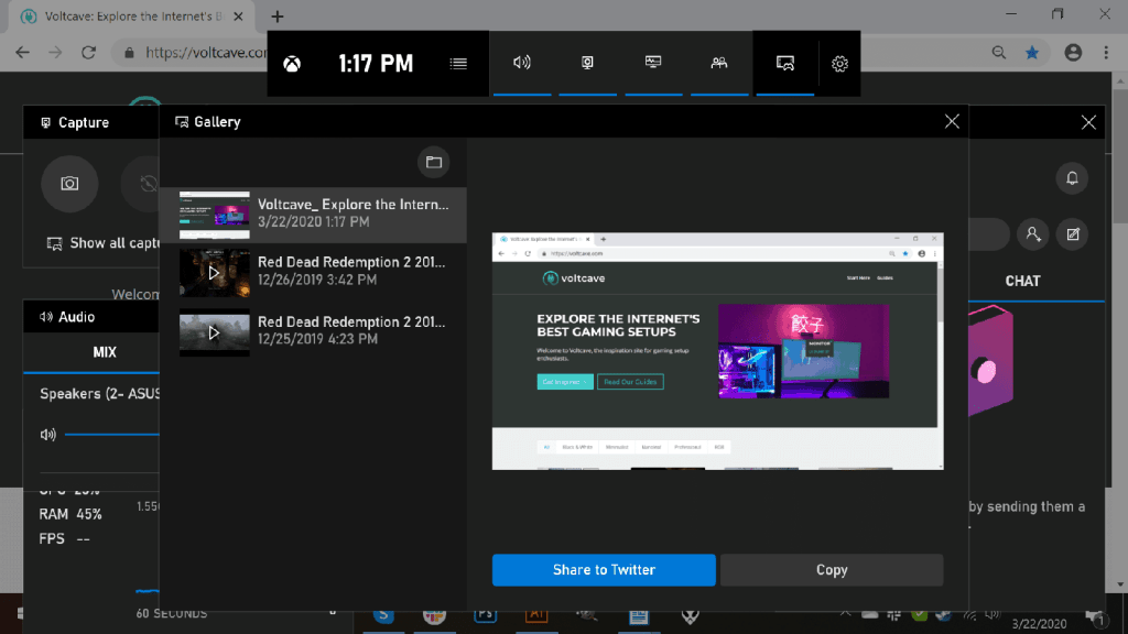Take screenshots using the Xbox Game Bar