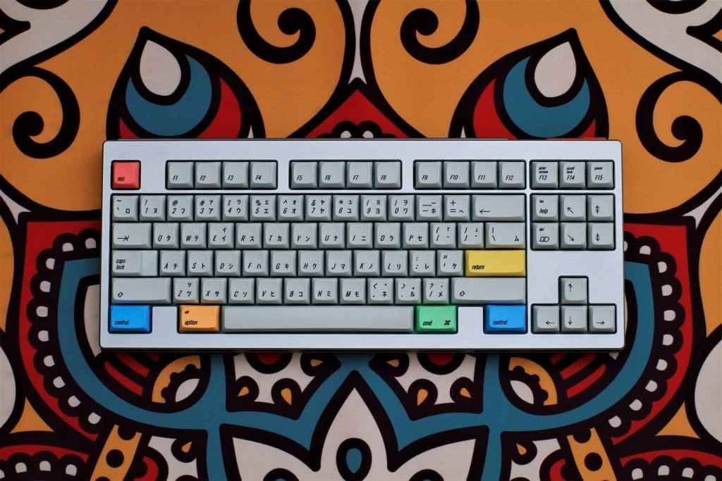 Mechanical keyboard with custom keycaps