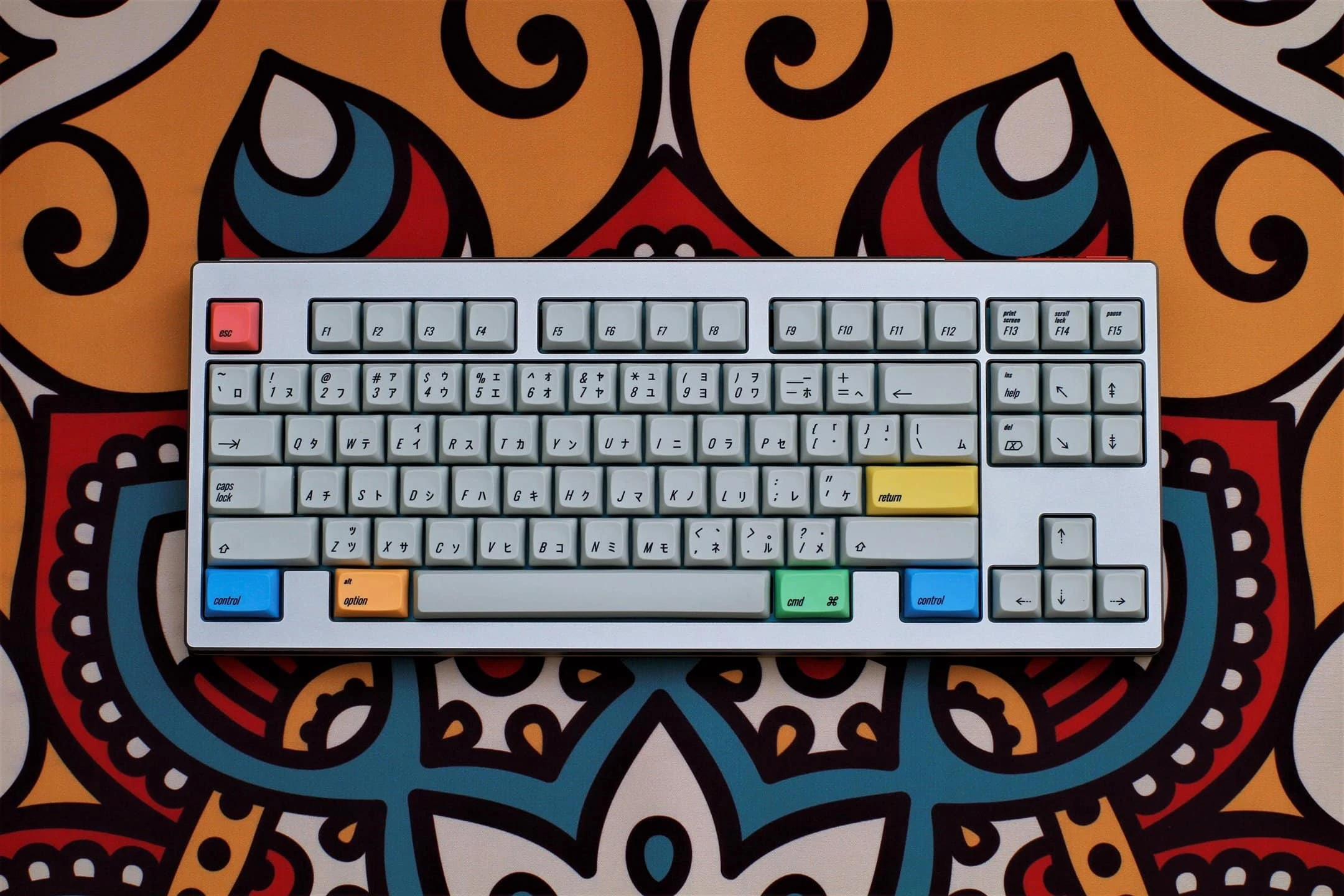 Mechanical keyboard with custom keycaps