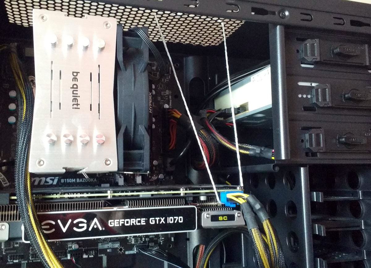 GPU hung up with string