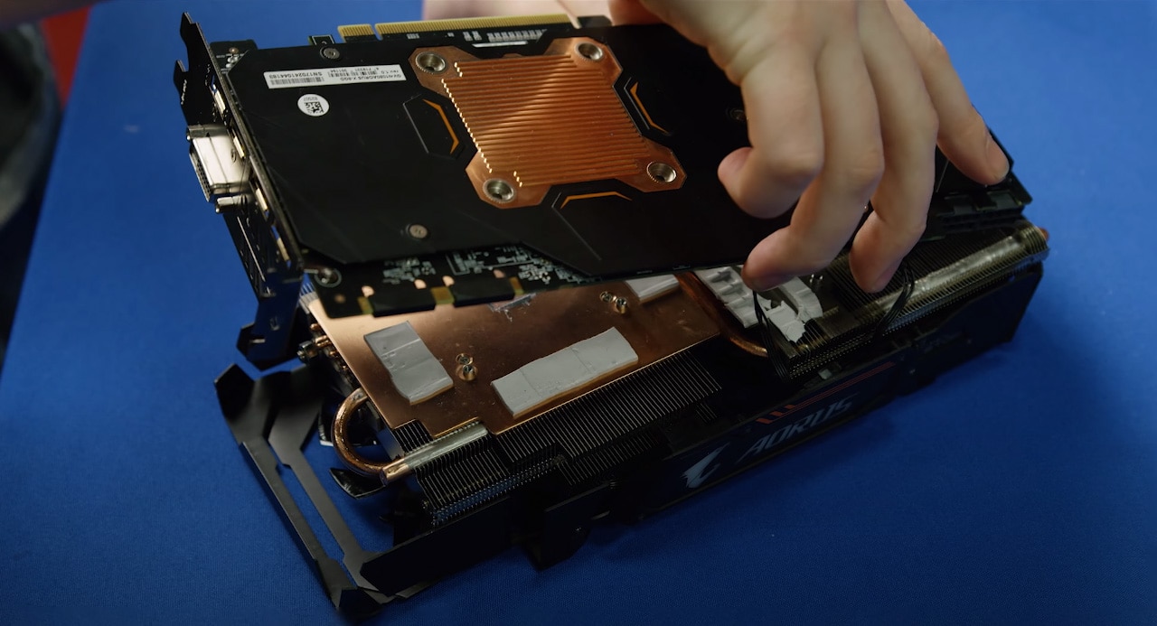 Removing GPU backplate with a heatsink didn't affect temps.