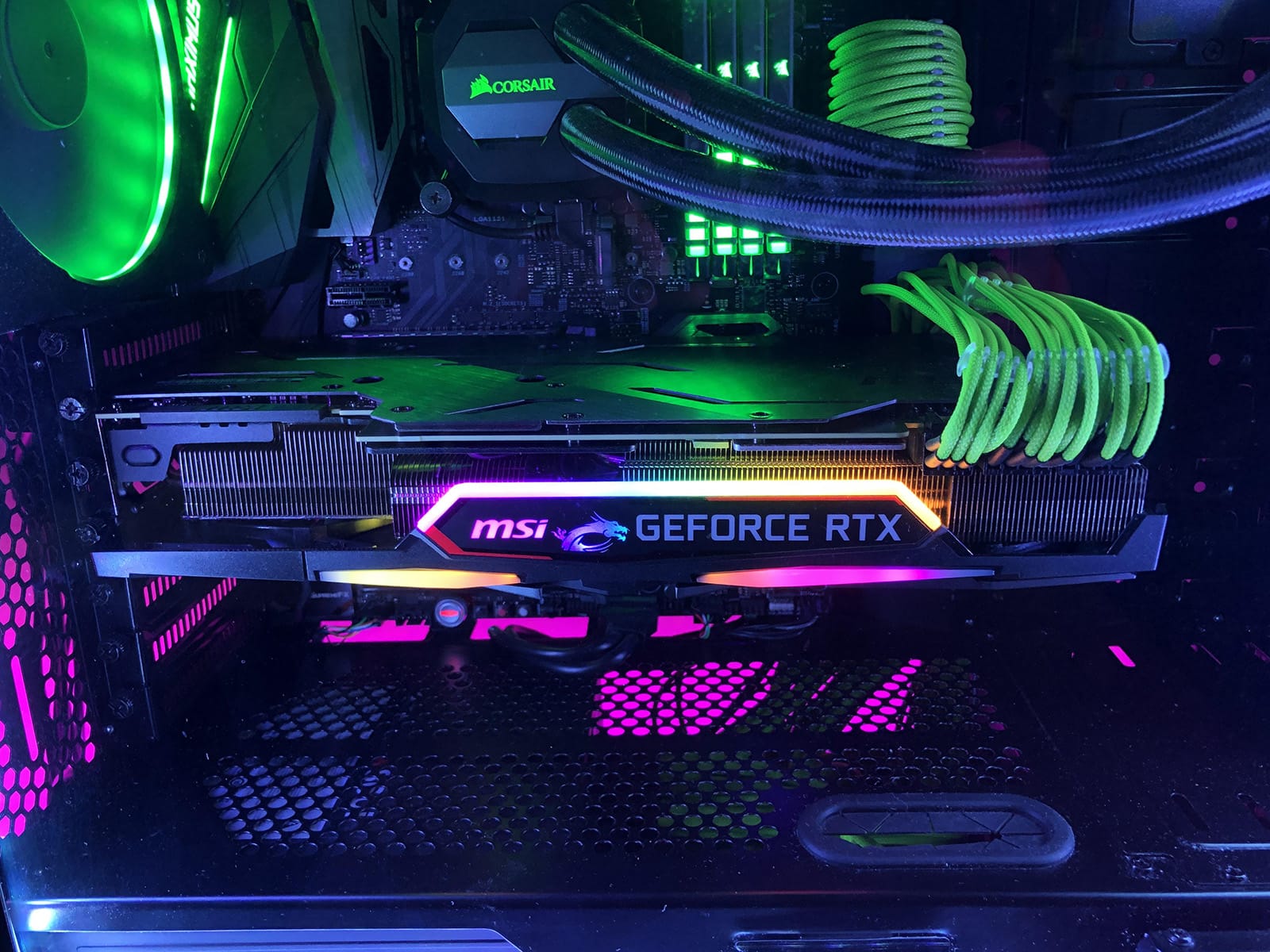 Route PCI cables upward