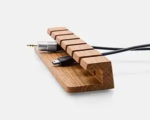 Batelier Handicraft Wooden Cable and Charger Organizer