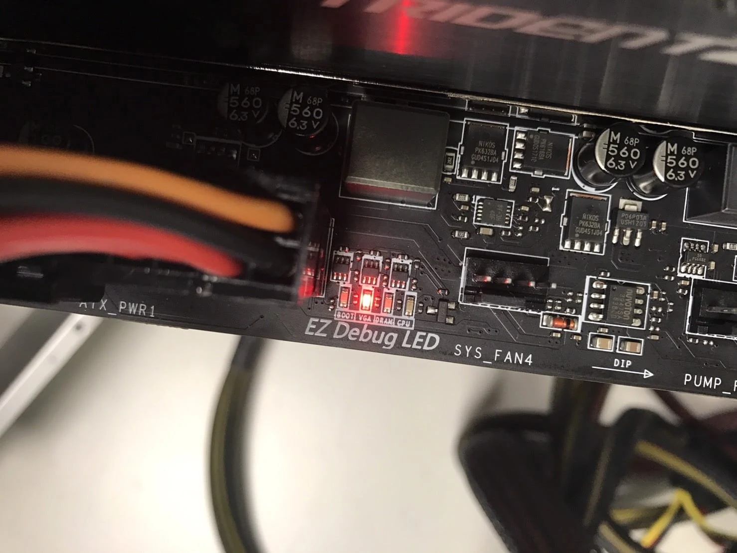 motherboard troubleshooting LED