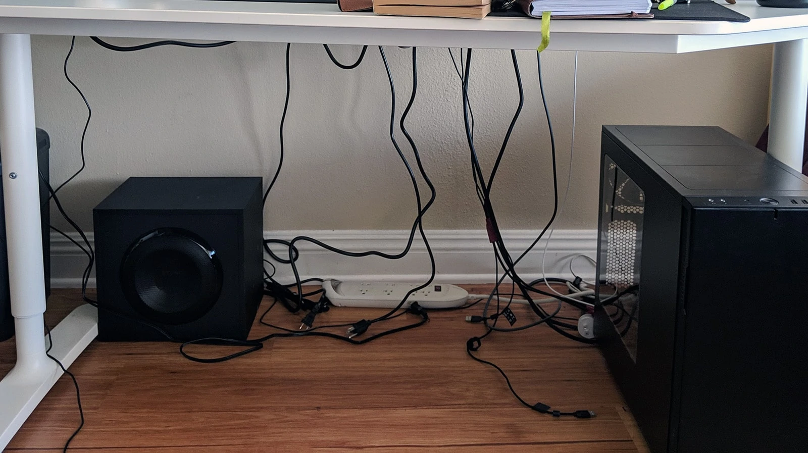 Pre desk cable management