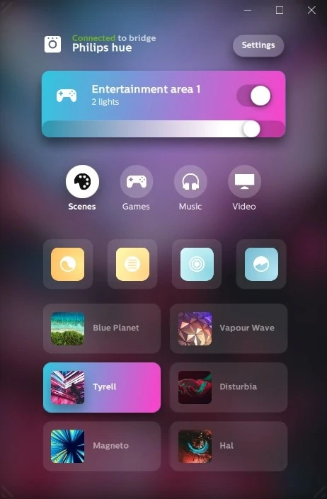 Philips Hue Scene titled 