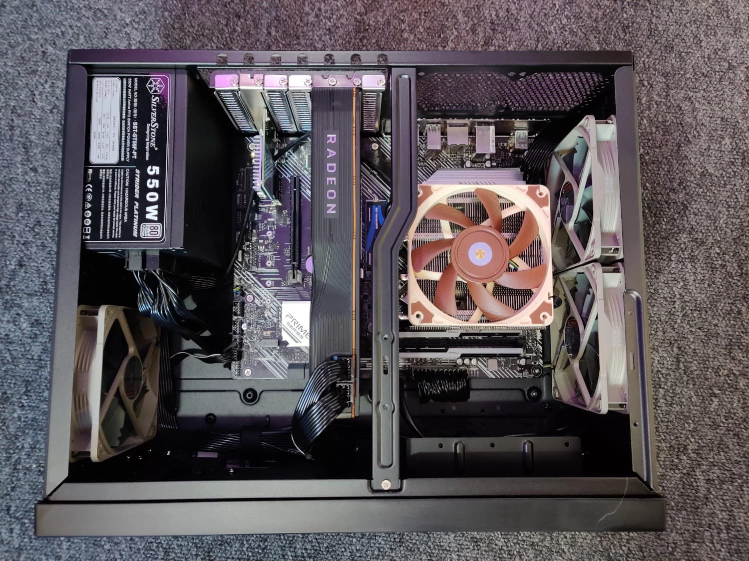 silverstone gd09 horizontal pc case build