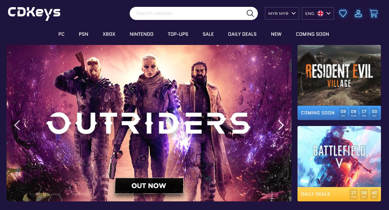 cdkeys homepage