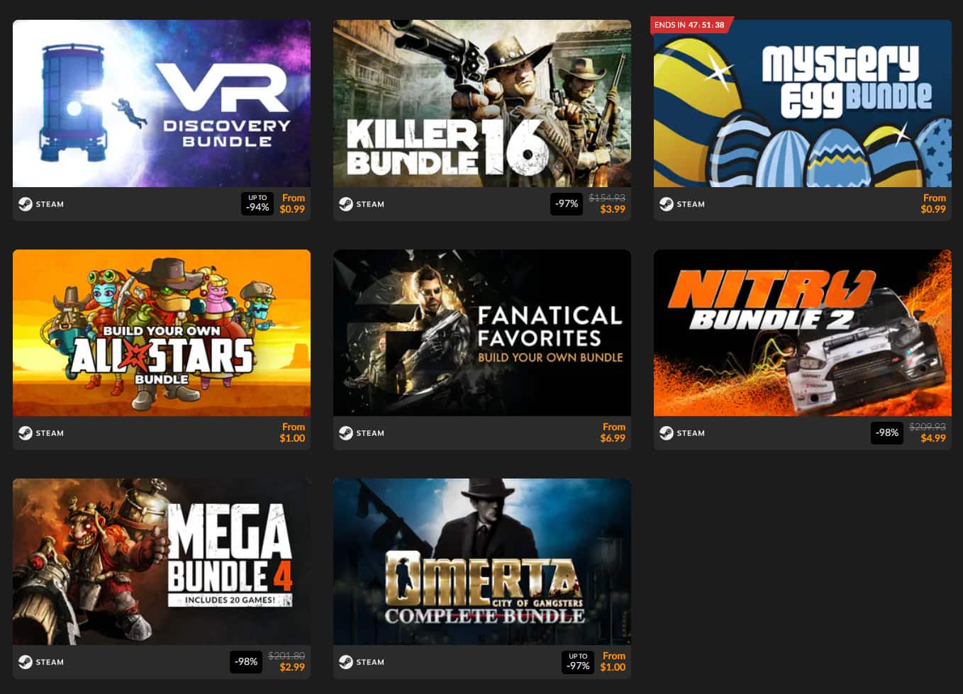 fanatical bundled steam keys