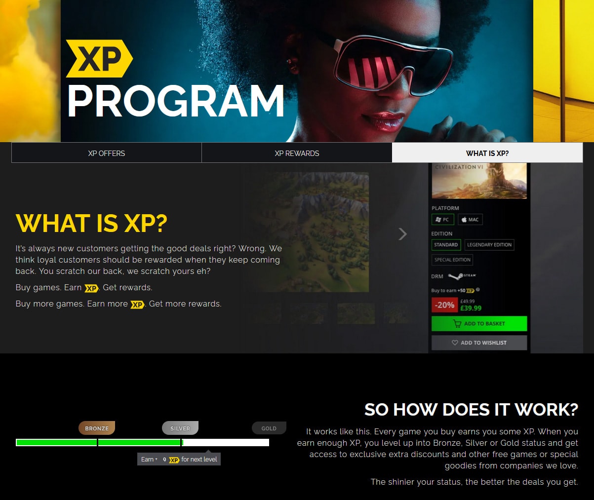 green man gaming xp loyalty program