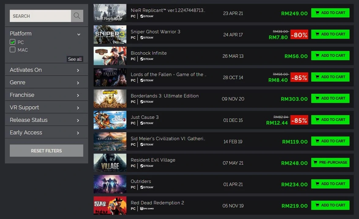 green man gaming steam keys