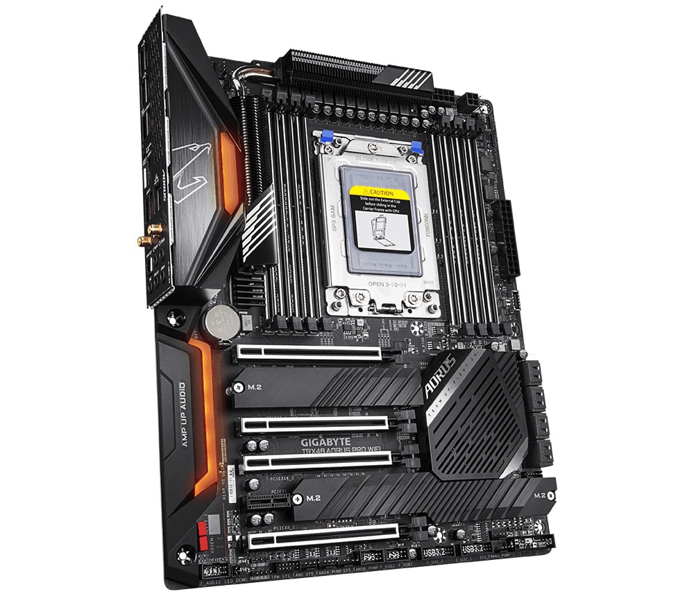 The Gigabyte TRX40 PRO WiFi motherboard