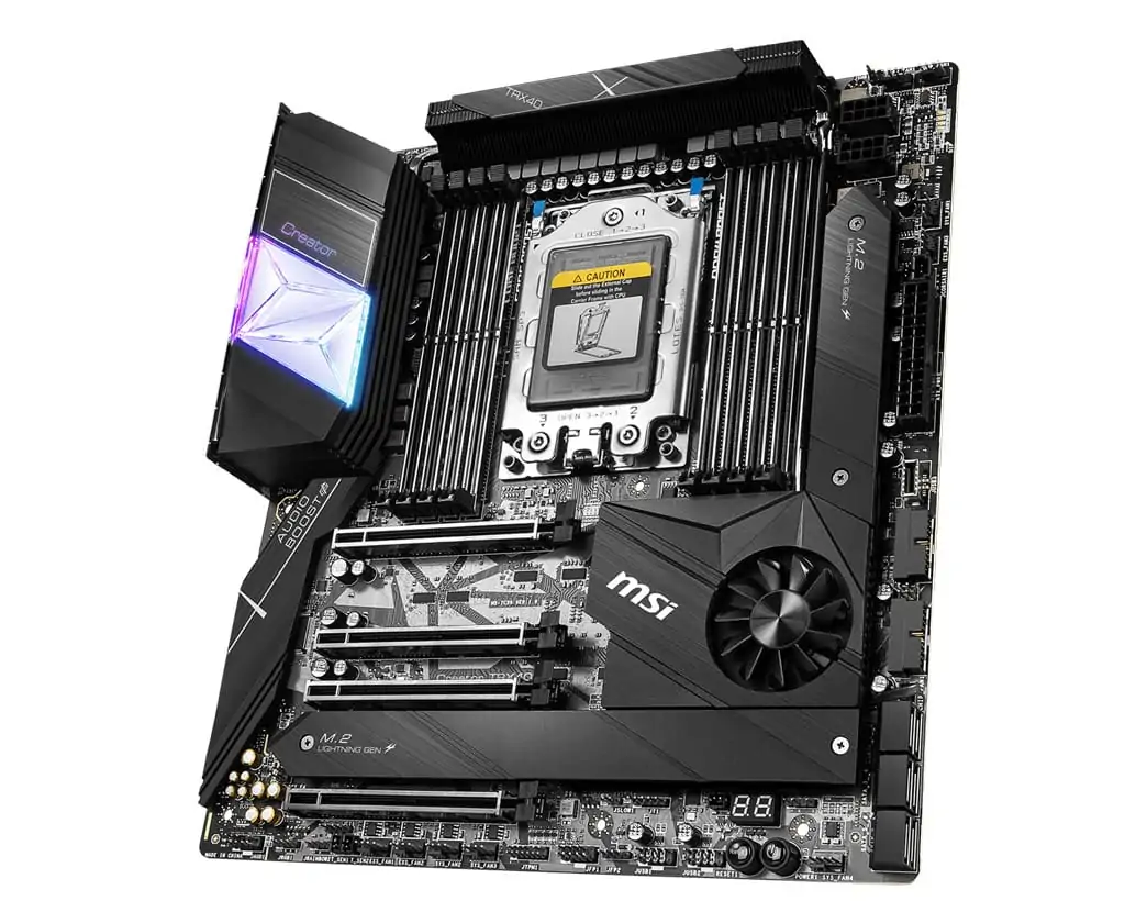 the MSI TRX40 creator threadripper motherboard