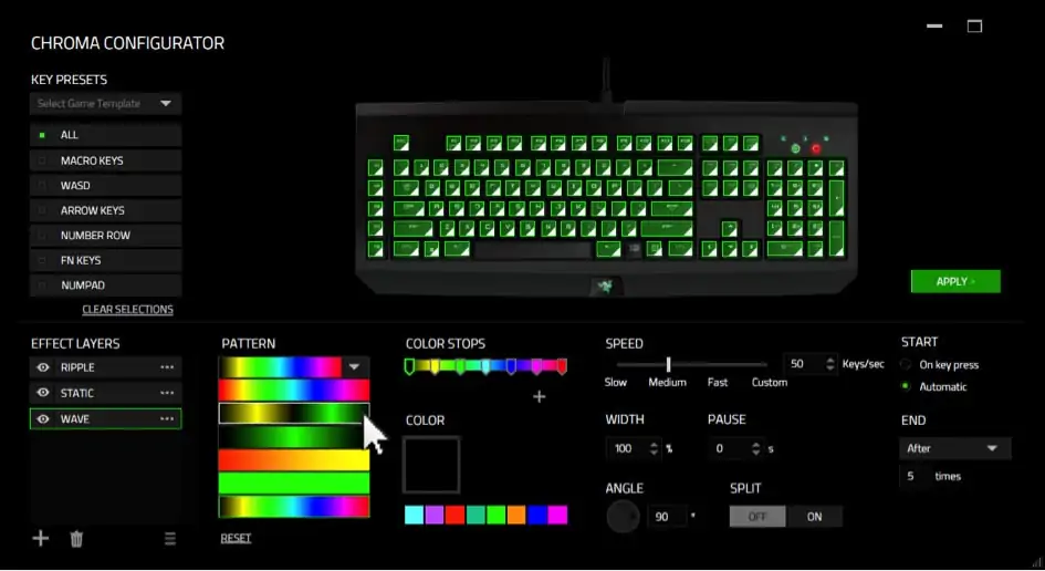 razer synapse rgb lighting customization