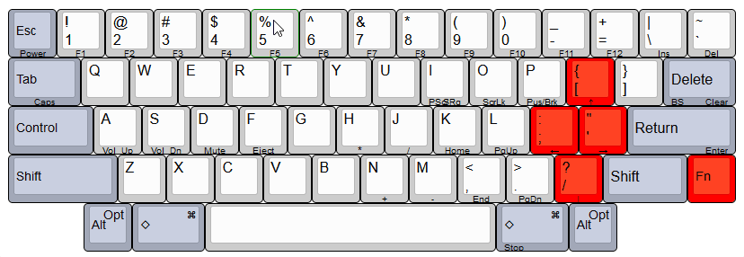 HHKB Pro 2's key layout
