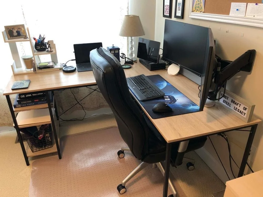 Bestier L-shaped desk