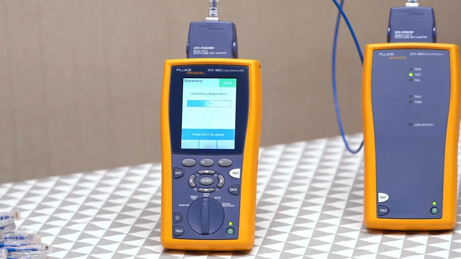 Ethernet cable Fluke testing
