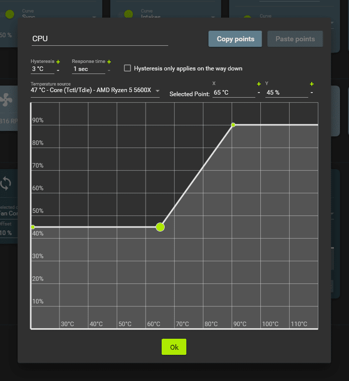 CPU fan curve