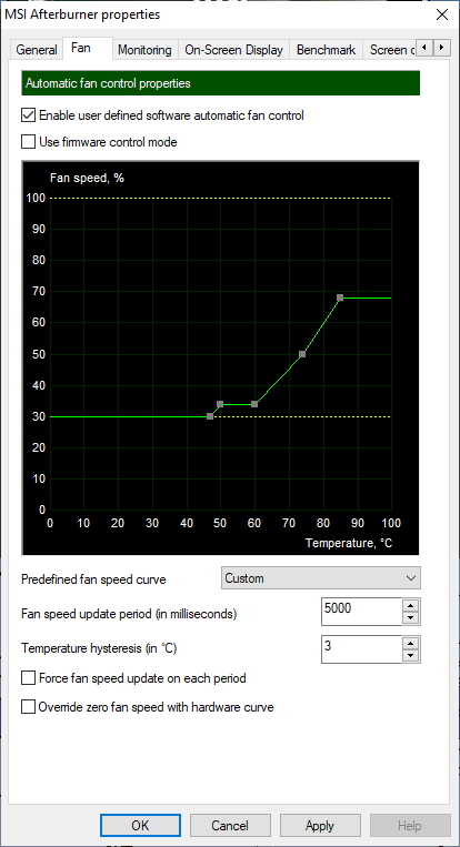 MSI Afterburner fan speed