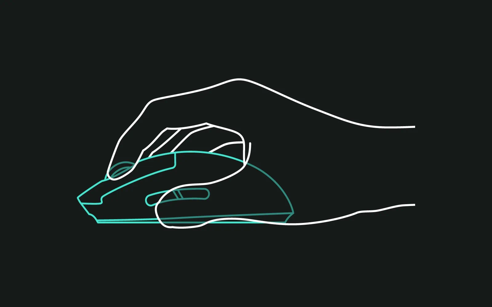 Fingertip grip side profile