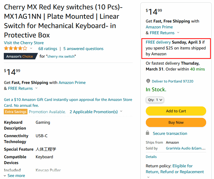 Amazon free shipping