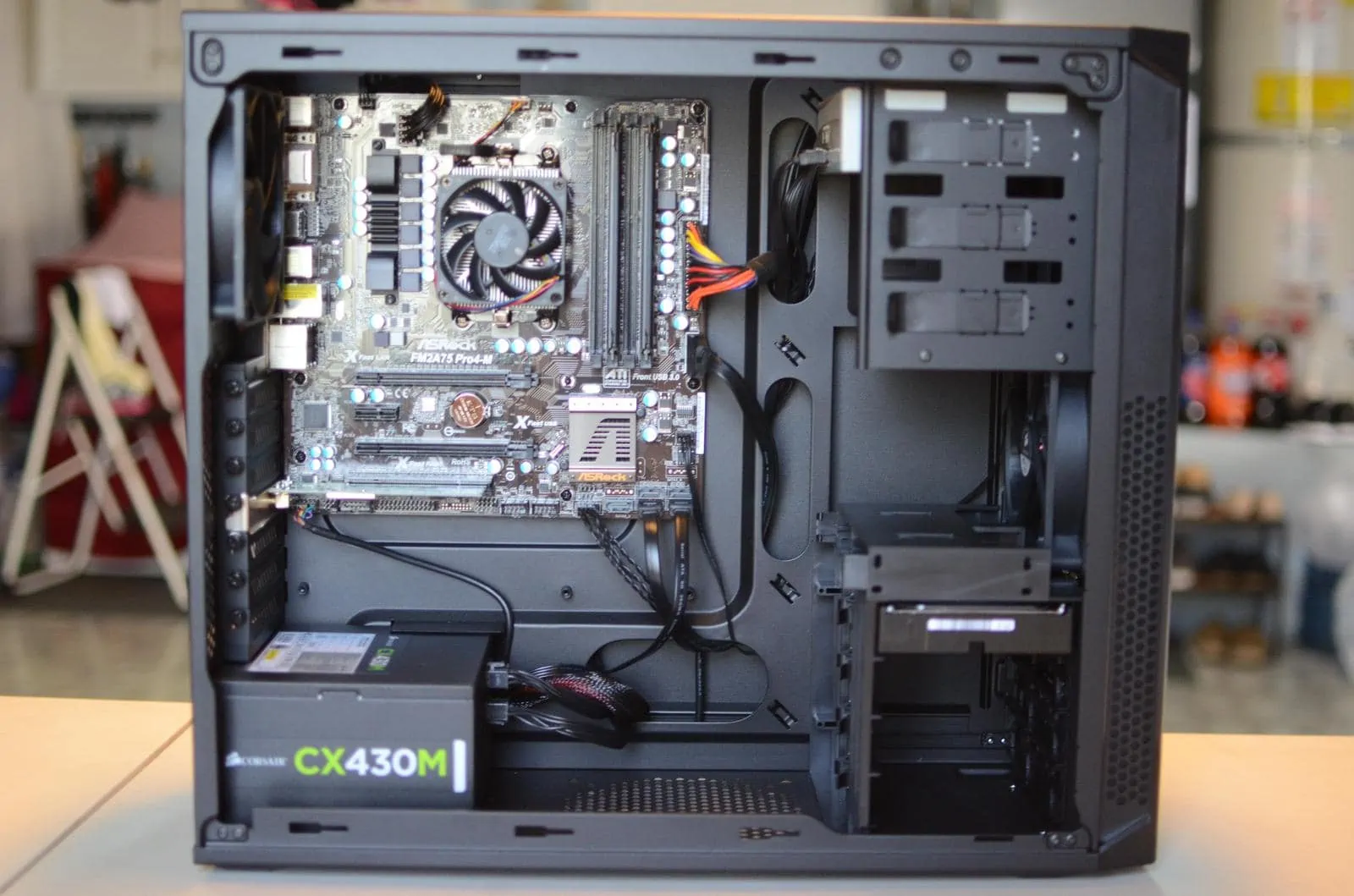 Micro-ATX in ATX case without PSU shroud