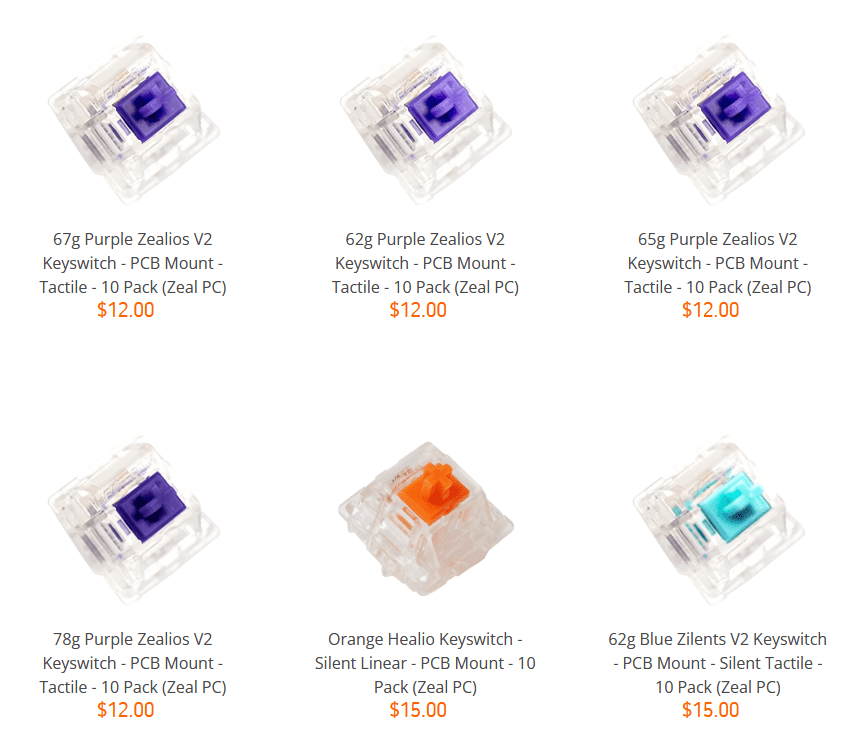 ZealPC switches