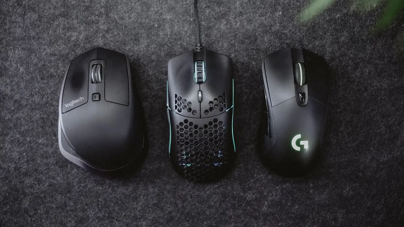 Three mice side-by-side