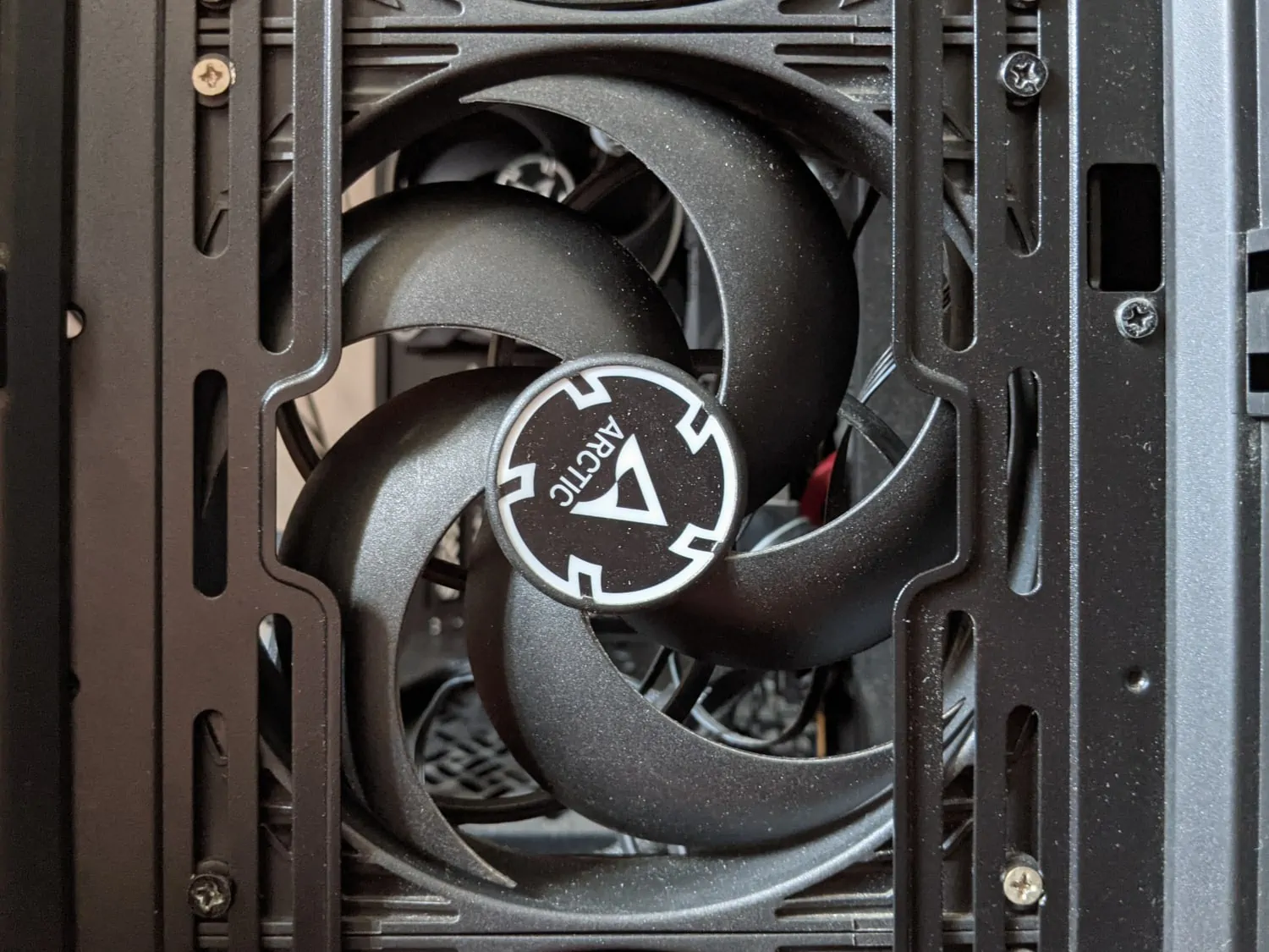 Case fan installed