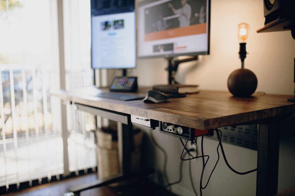 standing desk setup