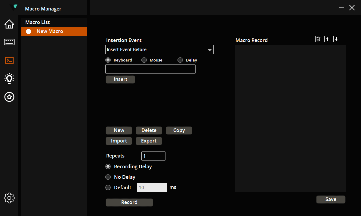 Vissles V84 macros