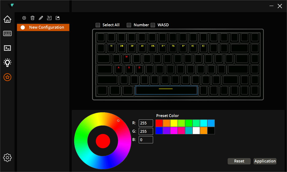Vissles V84 custom lighting