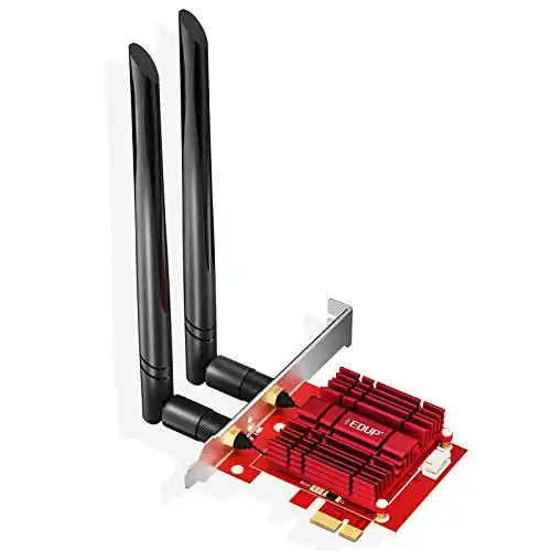 EDUP PCIe WiFi 6 Network Card Bluetooth 5.0 Heatsink Dual Band AX200