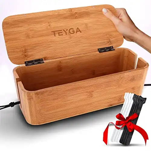 Teyga Bamboo Cable Management Box
