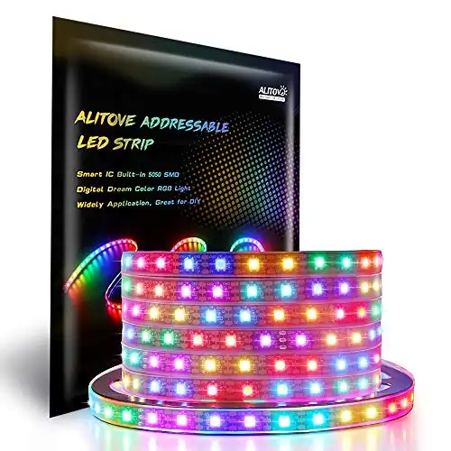 Alitove WS2812B Addressable LED Strip Light 16.4ft