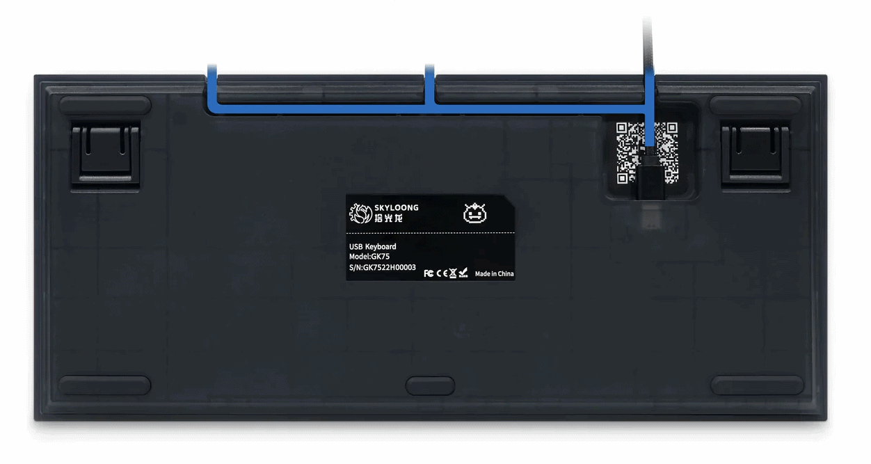 Skyloong GK75 cable channel