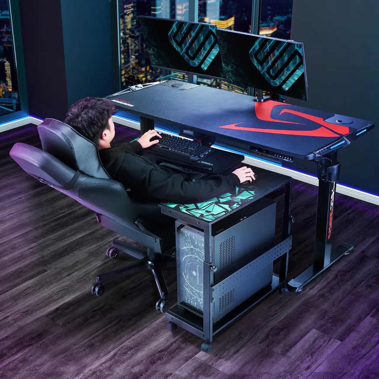 Eureka Ergonomic Height Adjustable Computer Tower Stand