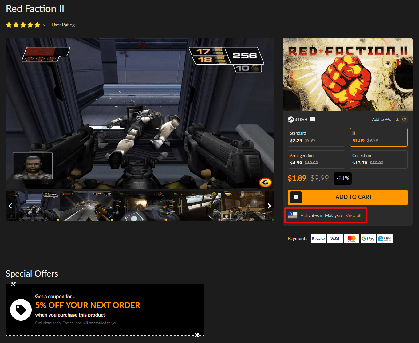 Fanatical product page