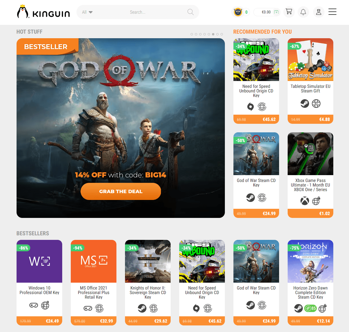 Kinguin storefront
