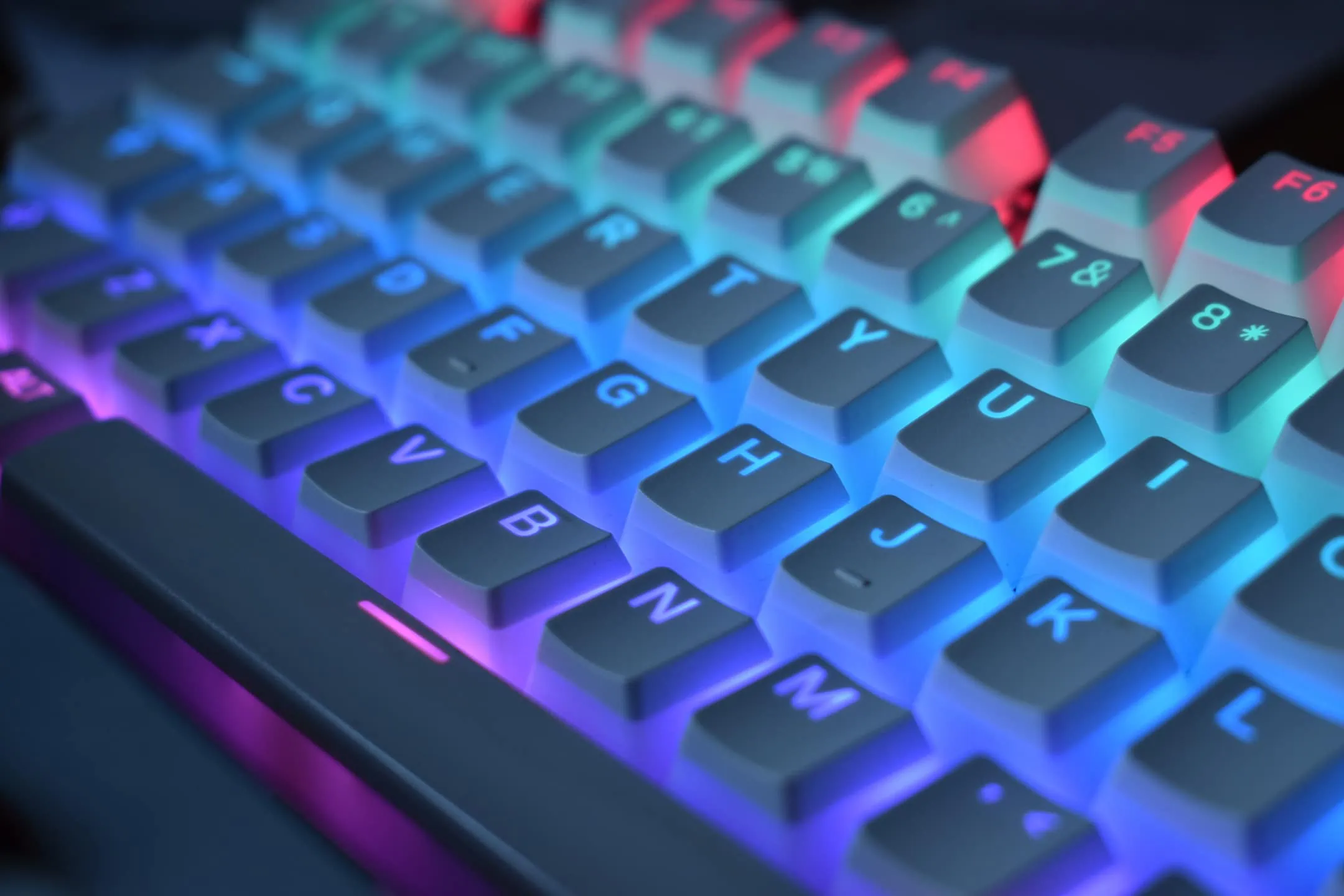 keyboard with pudding keycaps