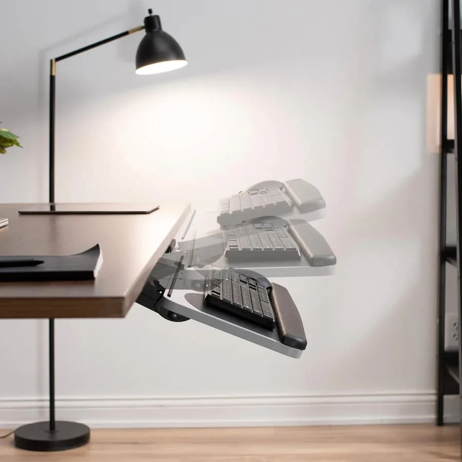 Height-adjustable keyboard tray