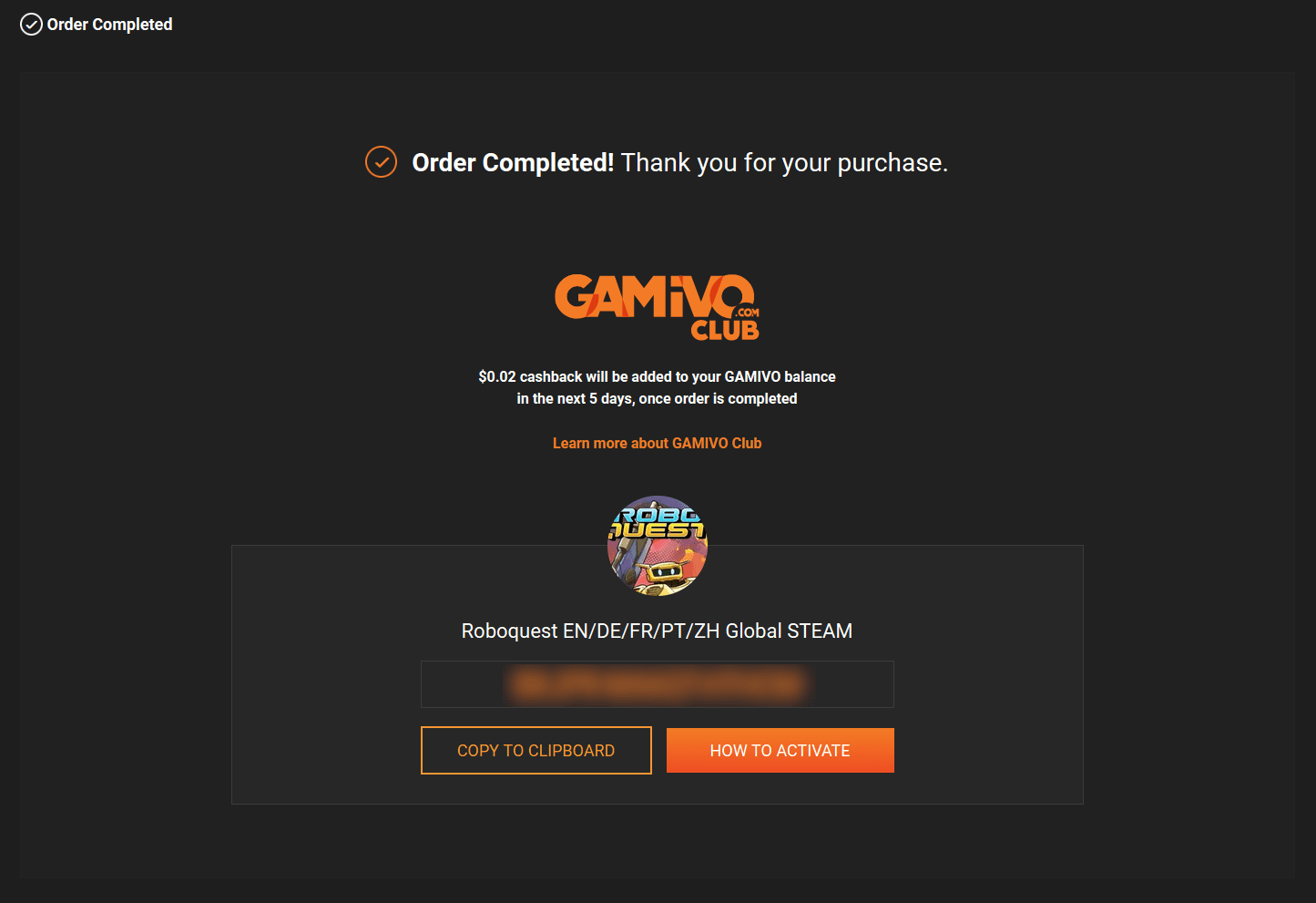Gamivo game key