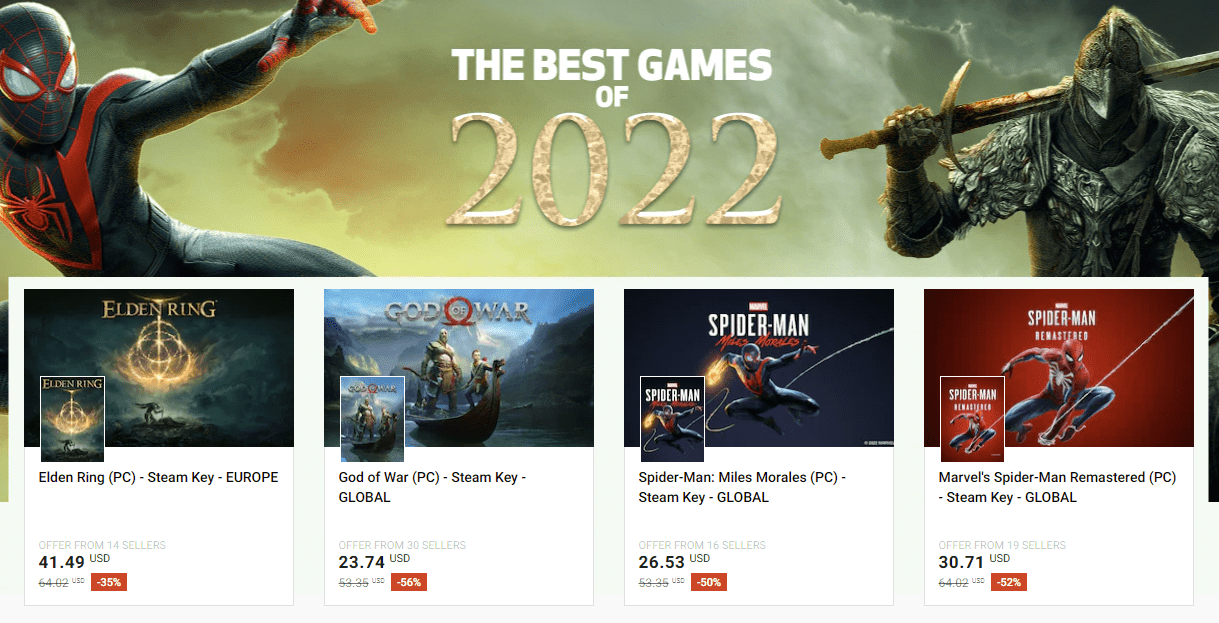 G2A Best Games of 2022