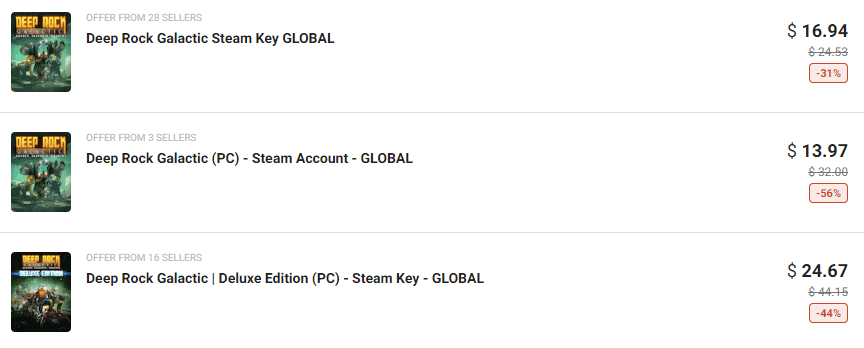 G2A Deep Rock Galactic