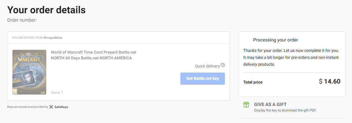 G2A Order Details