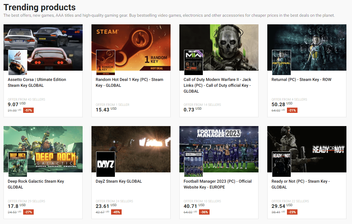 G2A Trending Products