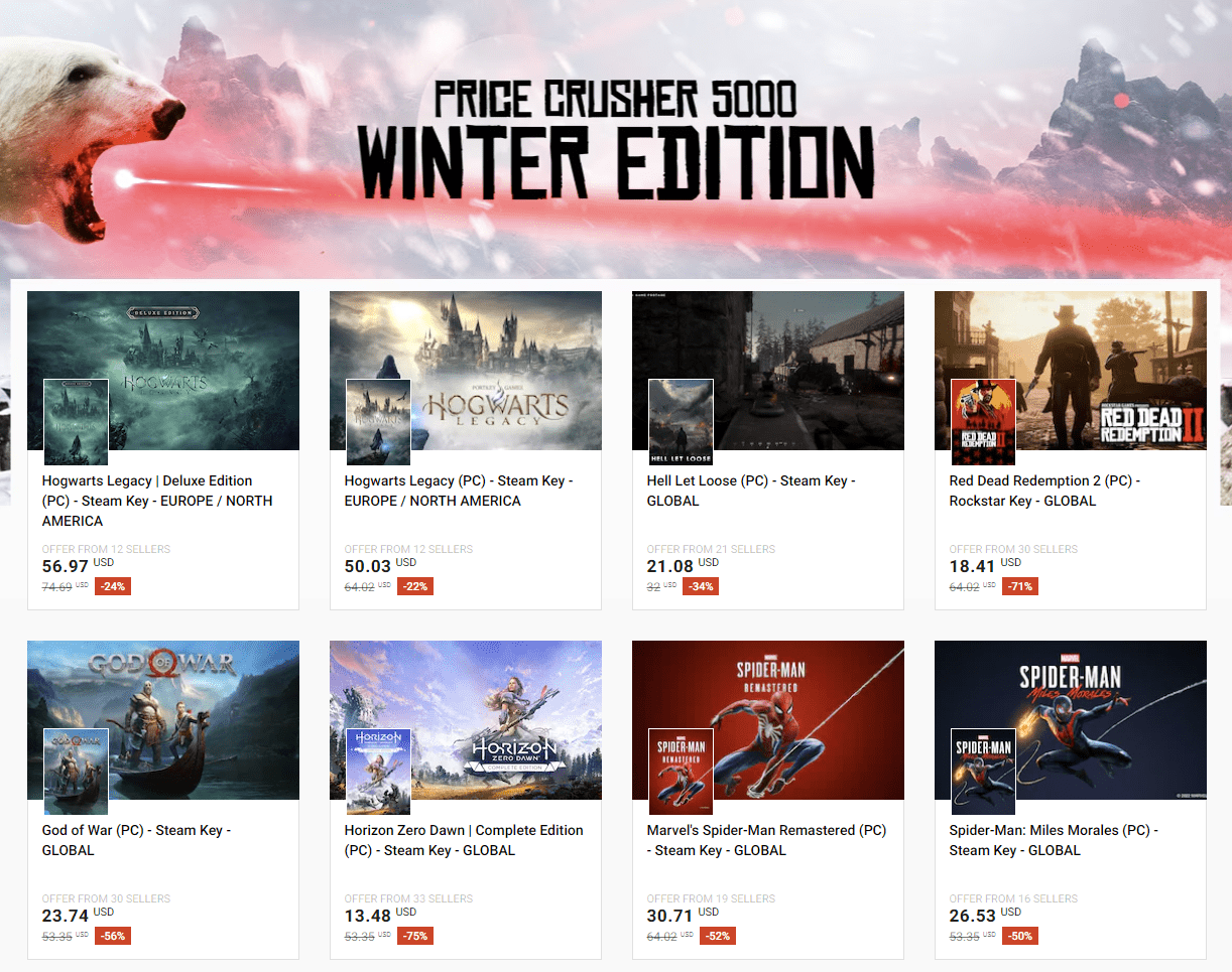 G2A Winter Sale